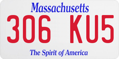 MA license plate 306KU5