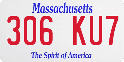 MA license plate 306KU7