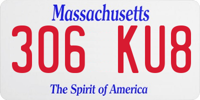 MA license plate 306KU8