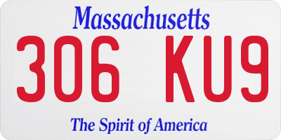 MA license plate 306KU9