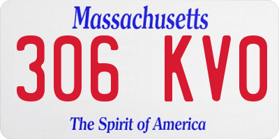 MA license plate 306KV0