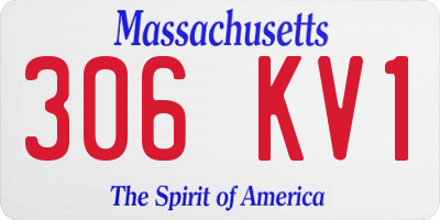 MA license plate 306KV1