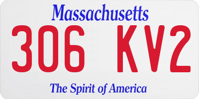 MA license plate 306KV2