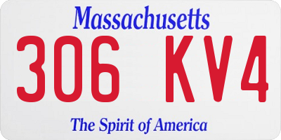 MA license plate 306KV4