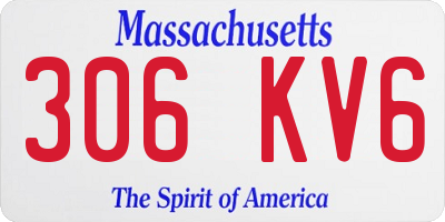 MA license plate 306KV6