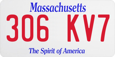 MA license plate 306KV7