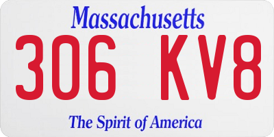 MA license plate 306KV8