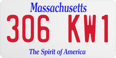 MA license plate 306KW1
