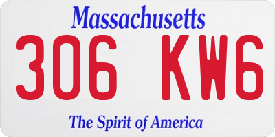 MA license plate 306KW6