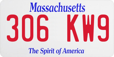 MA license plate 306KW9