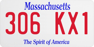 MA license plate 306KX1