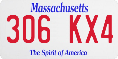 MA license plate 306KX4