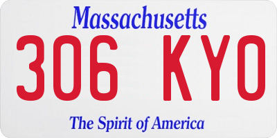 MA license plate 306KY0