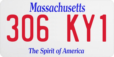 MA license plate 306KY1