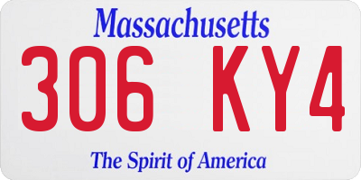 MA license plate 306KY4