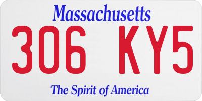 MA license plate 306KY5