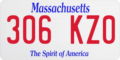 MA license plate 306KZ0