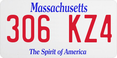 MA license plate 306KZ4
