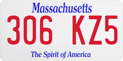 MA license plate 306KZ5