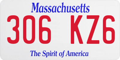 MA license plate 306KZ6