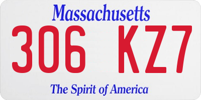 MA license plate 306KZ7