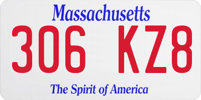 MA license plate 306KZ8