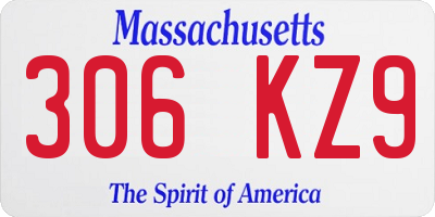 MA license plate 306KZ9