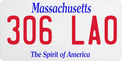 MA license plate 306LA0