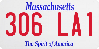MA license plate 306LA1