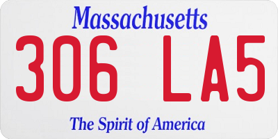 MA license plate 306LA5