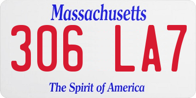 MA license plate 306LA7