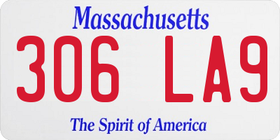 MA license plate 306LA9