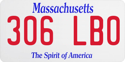 MA license plate 306LB0