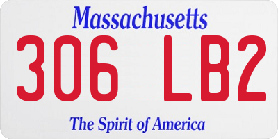 MA license plate 306LB2