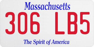 MA license plate 306LB5