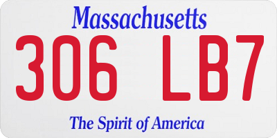 MA license plate 306LB7