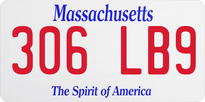 MA license plate 306LB9