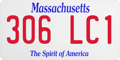 MA license plate 306LC1