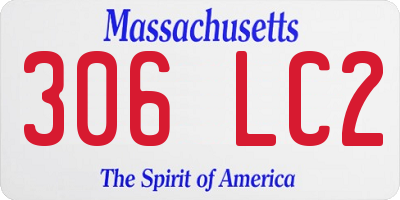 MA license plate 306LC2