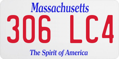 MA license plate 306LC4