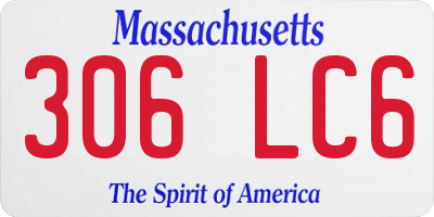MA license plate 306LC6