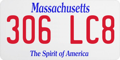 MA license plate 306LC8