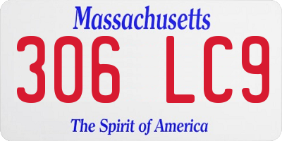 MA license plate 306LC9
