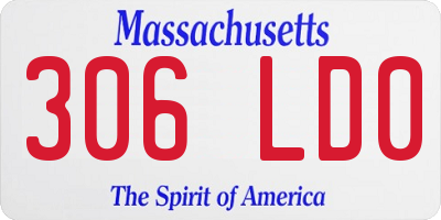 MA license plate 306LD0
