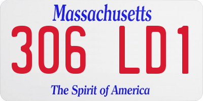 MA license plate 306LD1