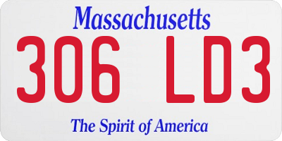 MA license plate 306LD3