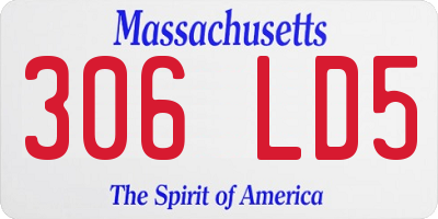 MA license plate 306LD5