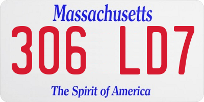 MA license plate 306LD7