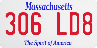MA license plate 306LD8