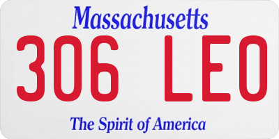 MA license plate 306LE0